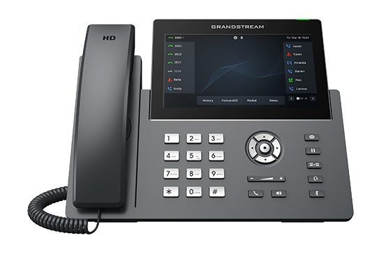 Grandstream GRP2670 executive IP phone with 7-inch color touchscreen